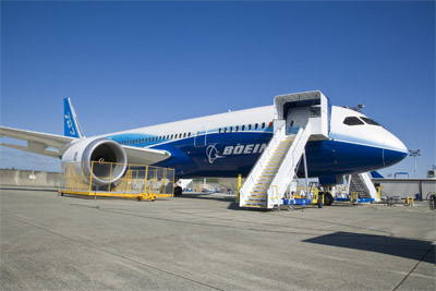 Boeing 787 Test Plane on Tarmac