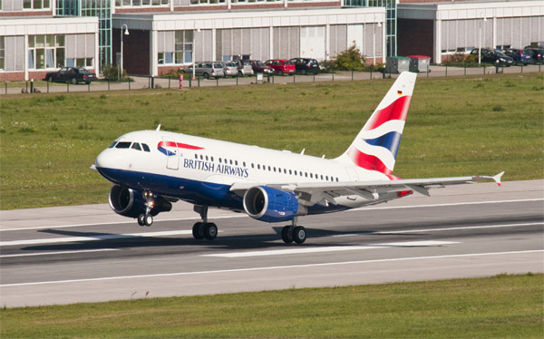 British Airways Airbus A318 with Steep Approach capability