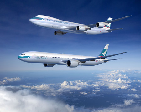 Cathay Pacific 747-8F and 777-300ER