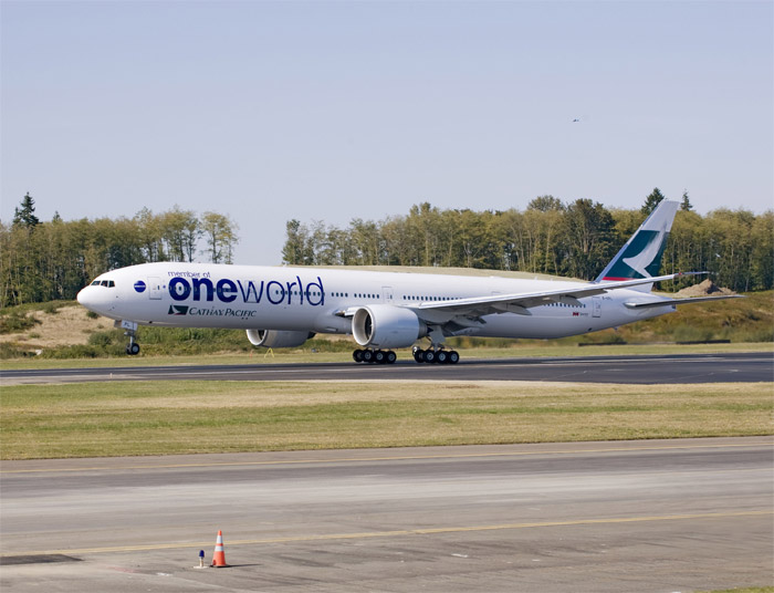 Cathay Pacific Boeing 777-300ER in Oneworld Livery