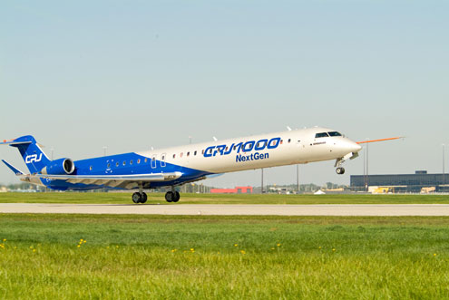 Bombardier CRJ1000 NextGen First Flight