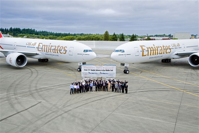 Emirates Boeing 777-300ER and 777-200LR Double Delivery