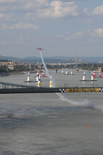 Red Bull Air Race Budapest Flying under Bridge