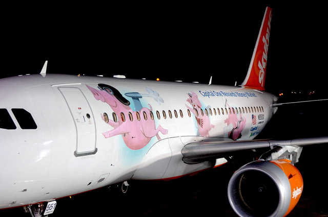 Skybus Airlines Airbus A319 Flying Pigs